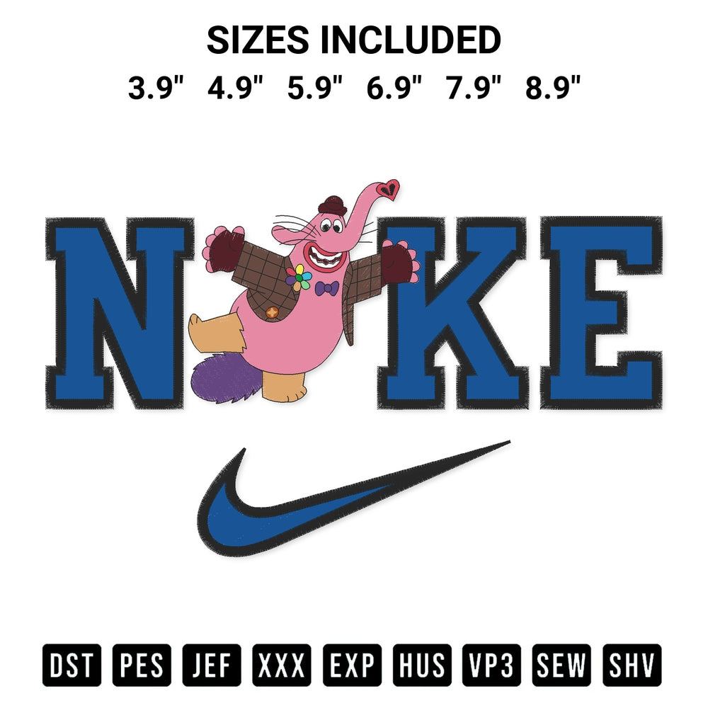 Elevate your next project with our Nike Bing Bong Inside Out 2 Embroidery Design embroidery file. Shop high-quality digital patterns instantly at Designspacks.com. Available sizes: 3.9", 4.9", 5.9", 6.9", 7.9", 8.9".