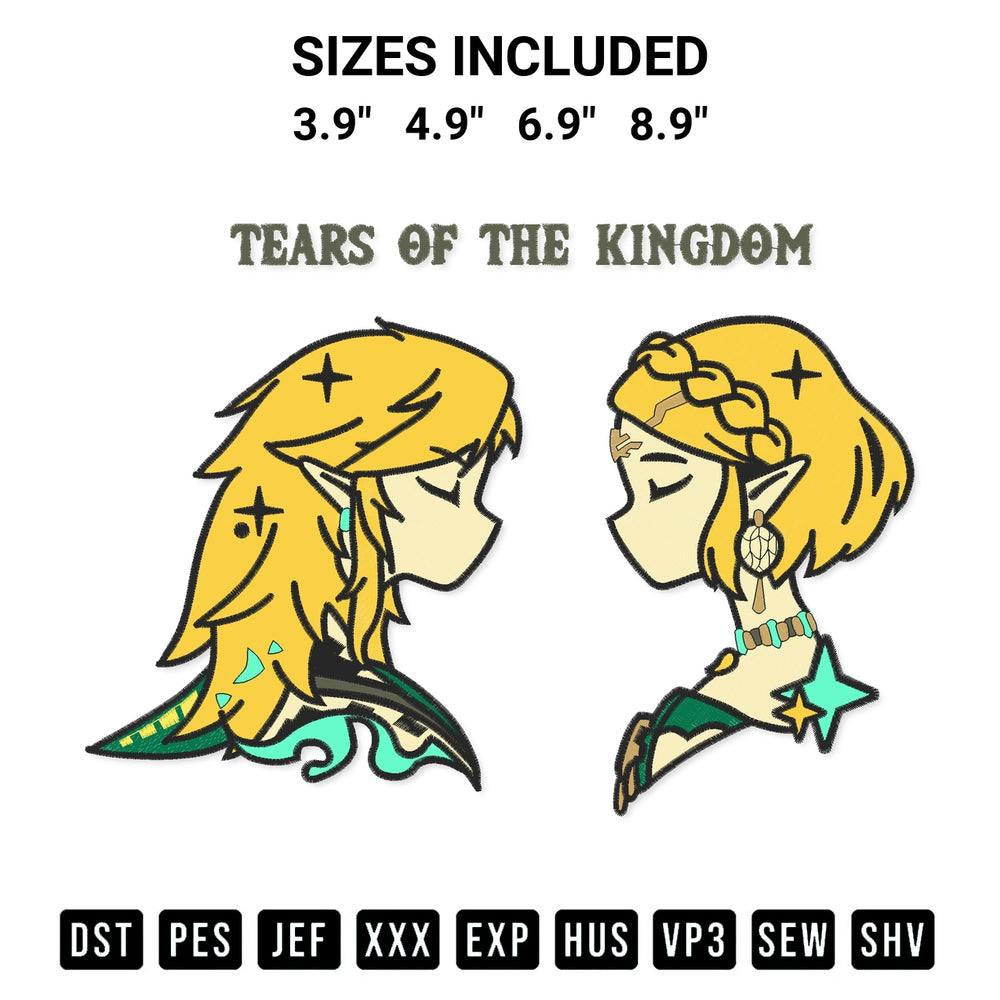 Add a unique touch to your apparel with the Tears Of The Kingdom Embroidery Design embroidery file. Premium instant download available now on Designspacks.com. Available sizes: 3.9", 4.9", 6.9", 8.9".