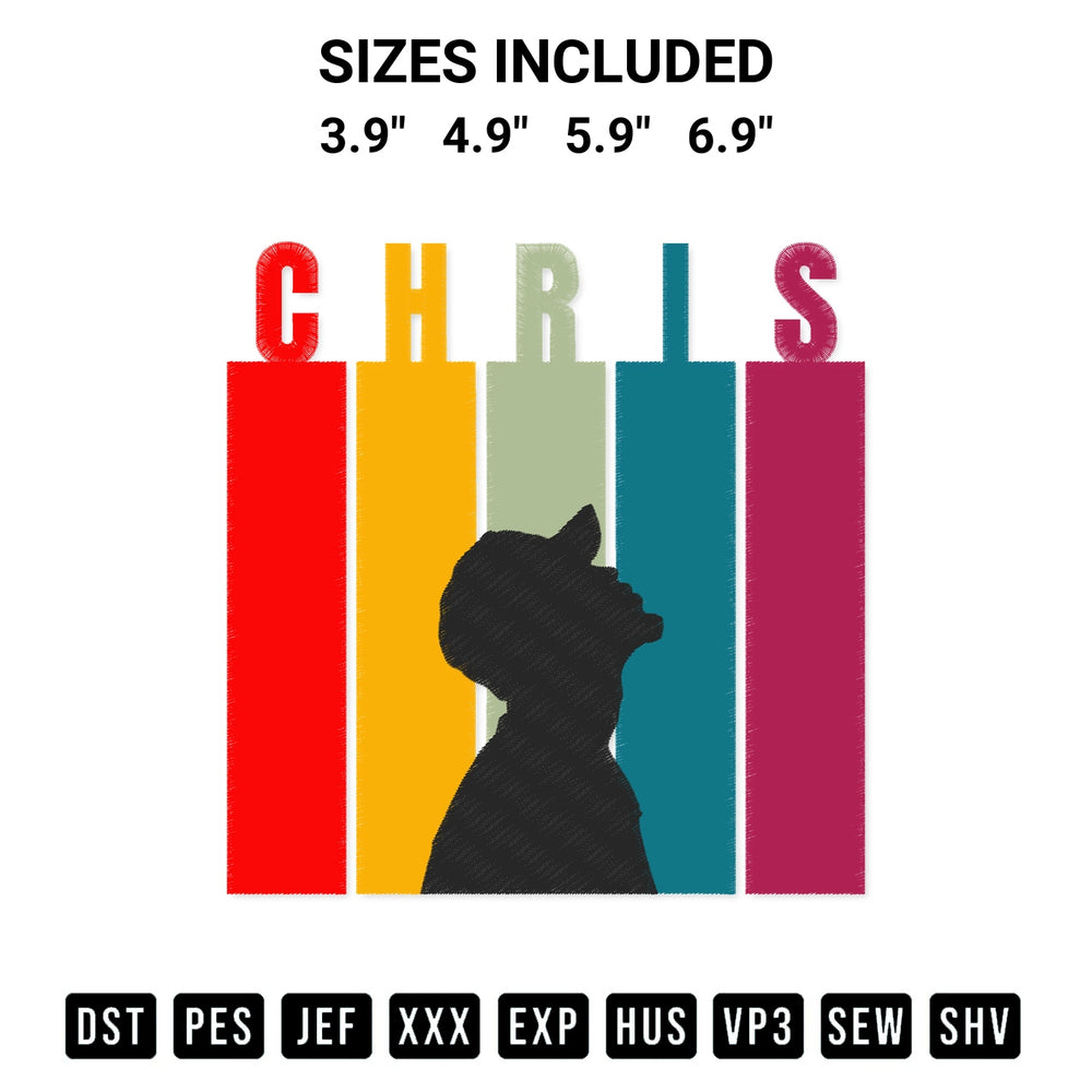 Elevate your next project with our Chris 2024 Embroidery Design embroidery file. Shop high-quality digital patterns instantly at Designspacks.com. Available sizes: 3.9", 4.9", 5.9", 6.9".