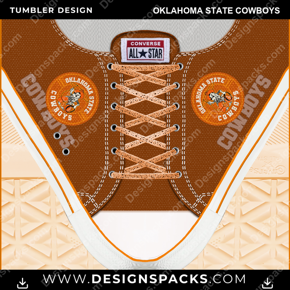 College Sport Converse Oklahoma State Cowboys NCAA College Sport Tumbler Digital Wrap Design Download
