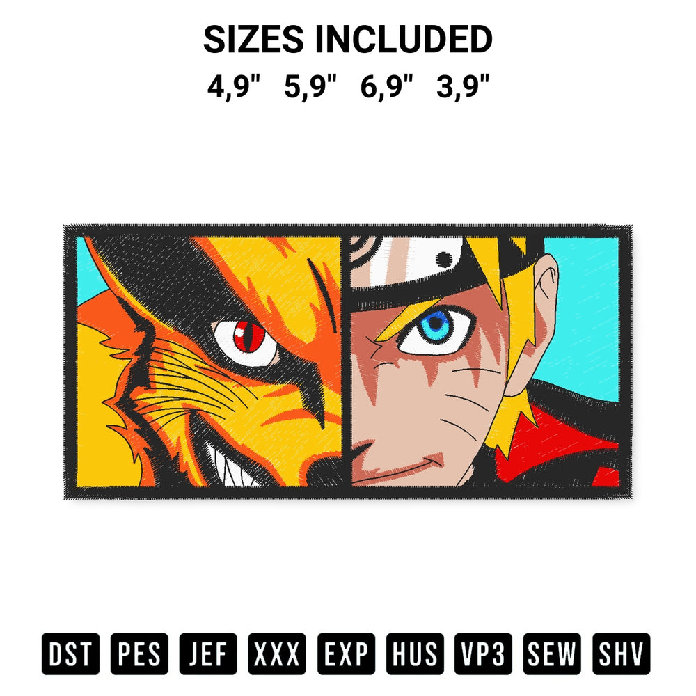Elevate your next project with our Naruto And Kumara Logo Embroidery Design embroidery file. Shop high-quality digital patterns instantly at Designspacks.com. Available sizes: 4,9", 5,9", 6,9", 3,9".