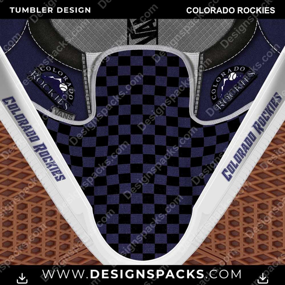 Baseball Vans Classic Colorado Rockies MLB Baseball Tumbler Digital Wrap Design Download