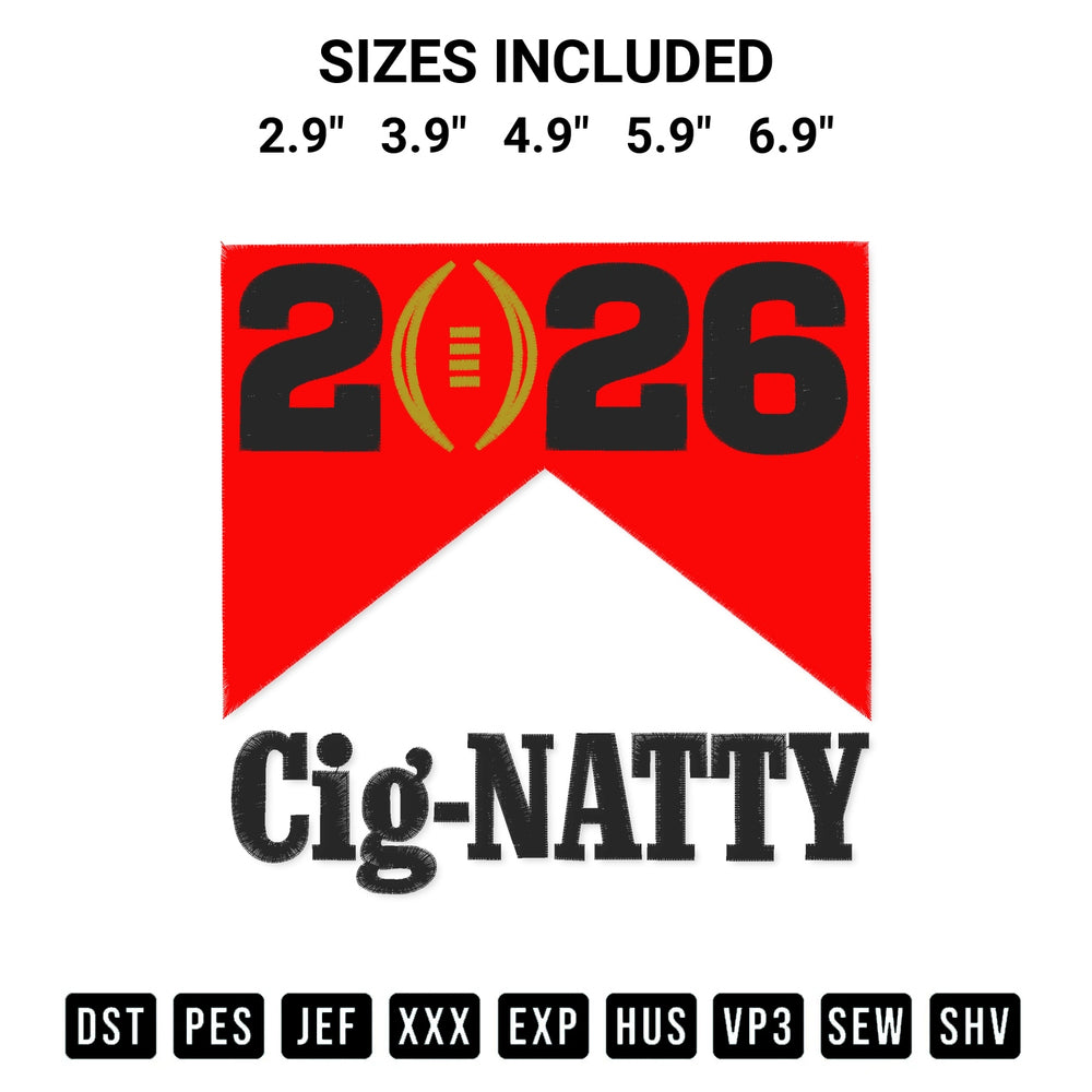 Discover the perfect addition to your crafting collection: 2026 Cig Natty Indiana Hoosiers Embroidery Design embroidery file. Instantly available at Designspacks.com. Available sizes: 2.9", 3.9", 4.9", 5.9", 6.9".