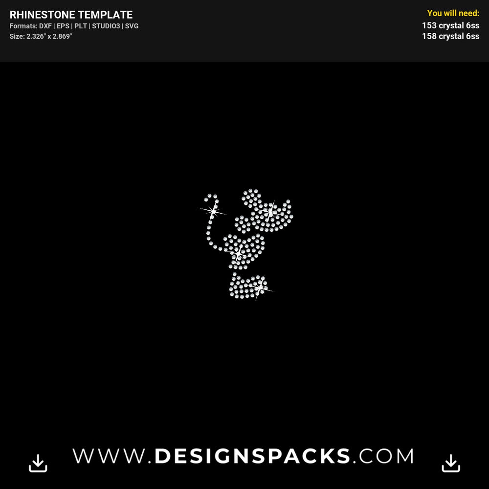 Disney1 Face Mask Updated Rhinestone Digital Template