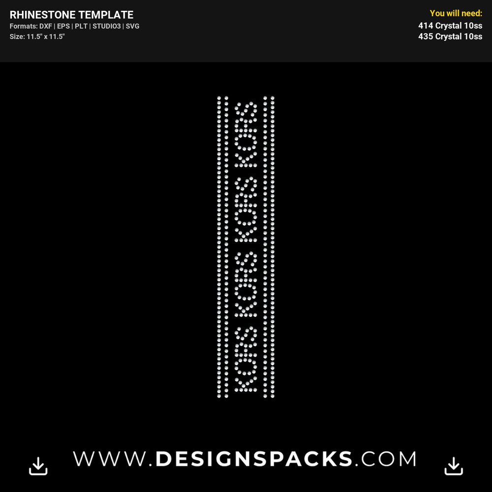 Mk Michael Kors Border Rhinestone Digital Template