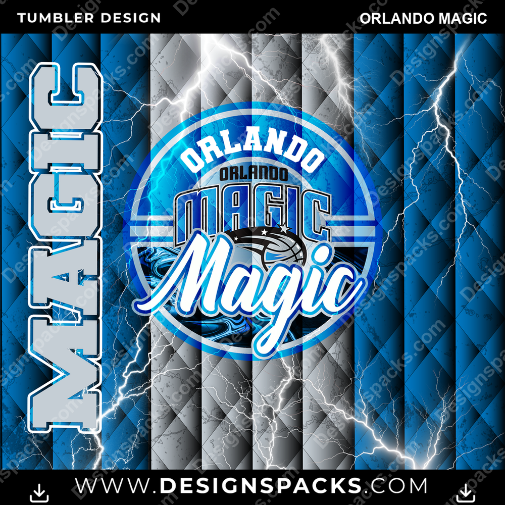 Basketball Diamond Orlando Magic Tumbler Digital Wrap Design