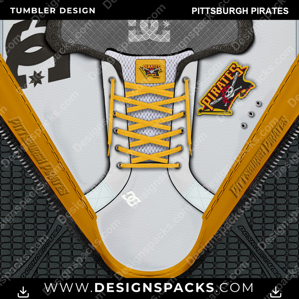 Baseball DC Sneaker Pittsburgh Pirates Tumbler Digital Wrap Design