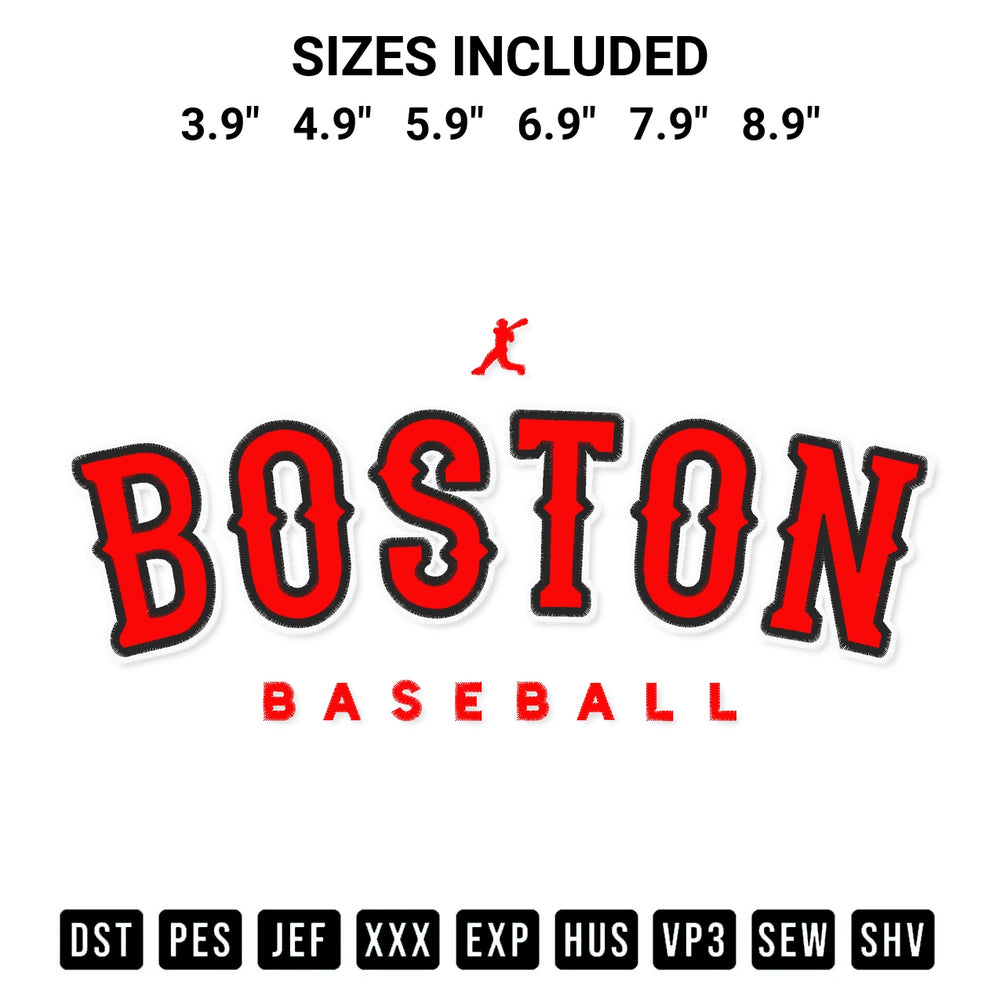 Download the Boston City Baseball Embroidery Design machine embroidery design exclusively at Designspacks.com. Premium digitized pattern for apparel and DIY crafts. Available sizes: 3.9", 4.9", 5.9", 6.9", 7.9", 8.9".