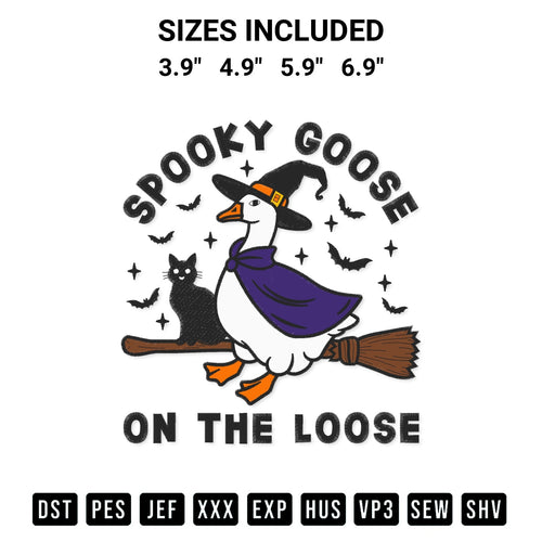 Looking for the perfect pattern? Download the Spooky Goose On The Loose Embroidery Design embroidery design today at Designspacks.com. Crisp, clean stitching guaranteed. Available sizes: 3.9