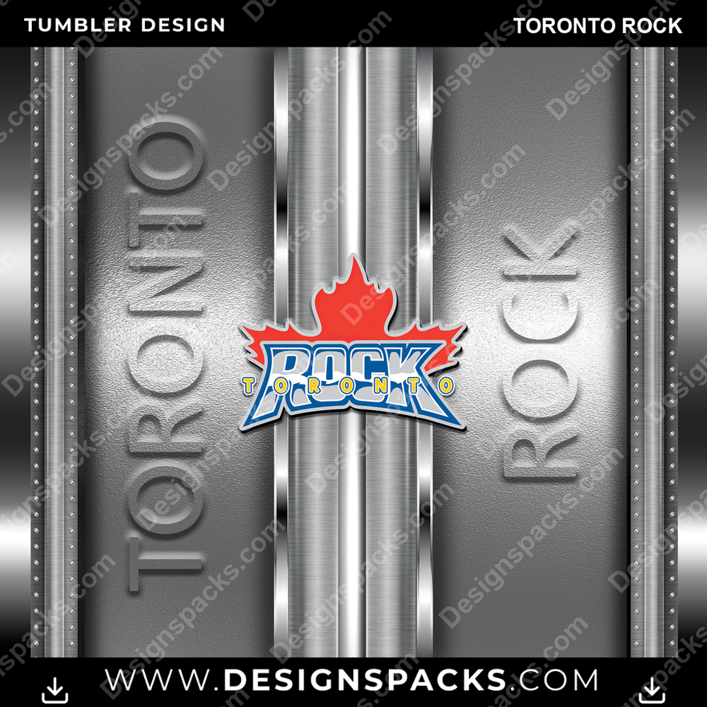Lacrosse Metallic Toronto Rock Tumbler Digital Wrap Design