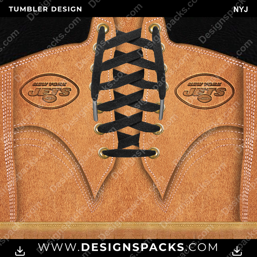Football Boot NYJ Tumbler Digital Wrap Design