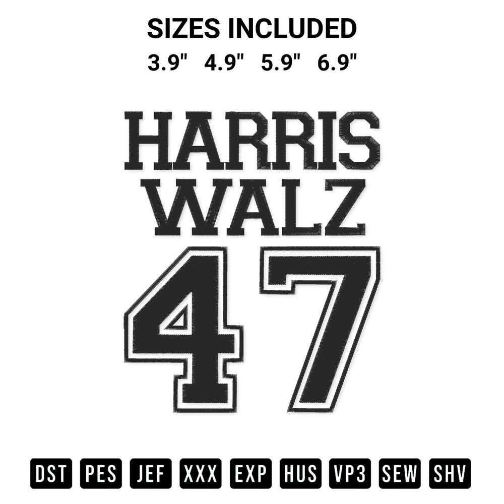 Download the Harris Waltz 47 Embroidery Design machine embroidery design exclusively at Designspacks.com. Premium digitized pattern for apparel and DIY crafts. Available sizes: 3.9", 4.9", 5.9", 6.9".