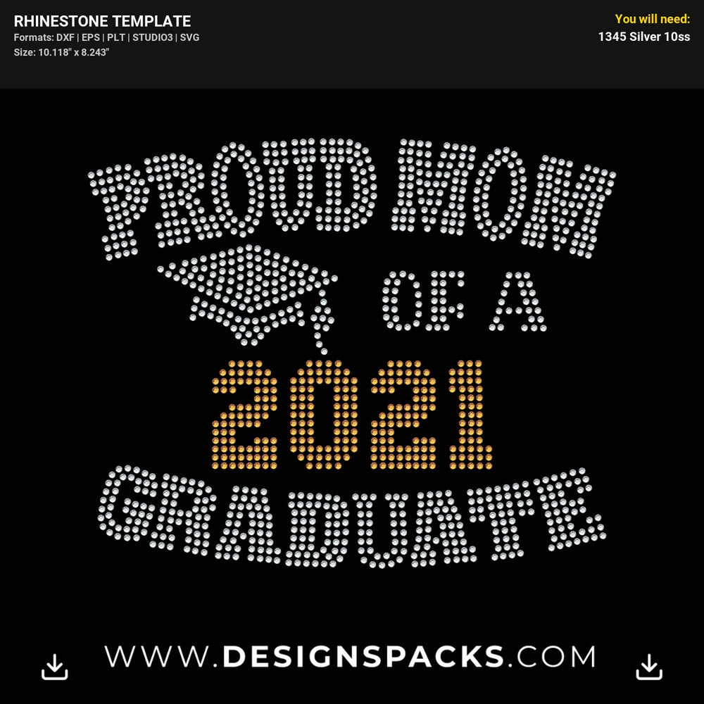 Graduacion Updated Rhinestone Digital Template