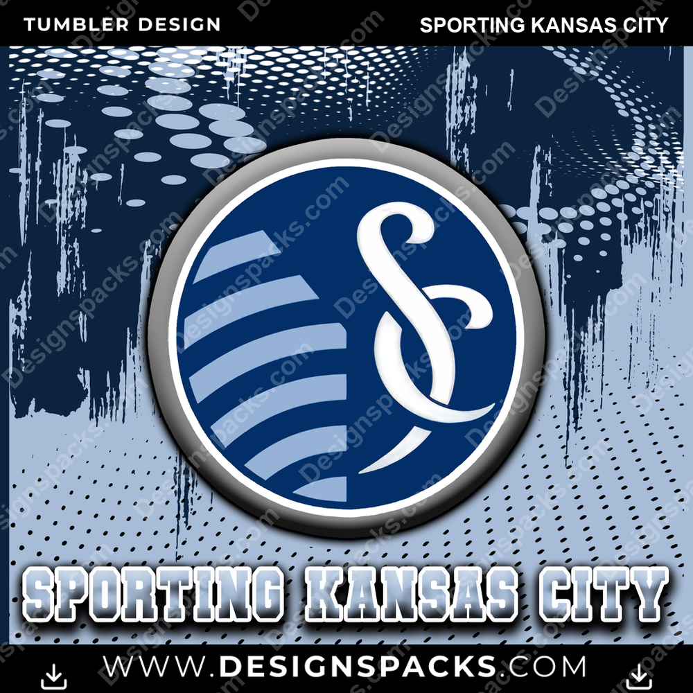 US Soccer Dot Logo Sporting Kansas City Tumbler Digital Wrap Design