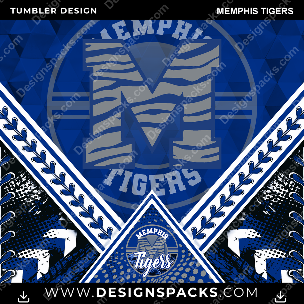 College Sport Diamond Memphis Tigers NCAA College Sport Tumbler Digital Wrap Design Download