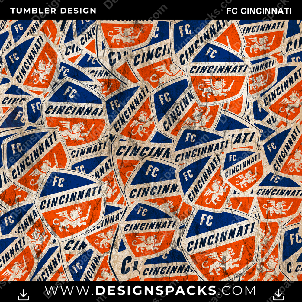 Soccer Logo BG FC Cincinnati Tumbler Digital Wrap Design