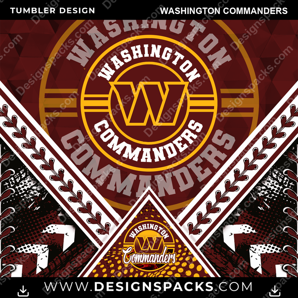 Football Diamond Washington Commanders Becher Digitales Wrap Design