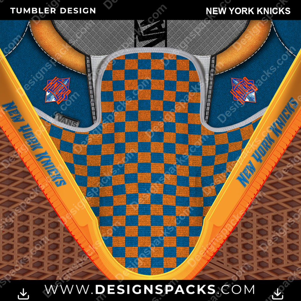 Basketball Vans Classic New York Knicks Tumbler Digital Wrap Design