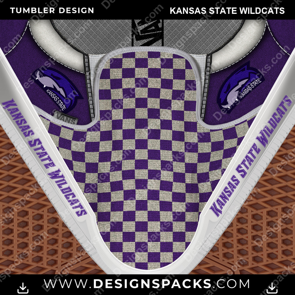 College Sport Vans Classic Kansas State Wildcats NCAA College Sport Tumbler Digital Wrap Design Download
