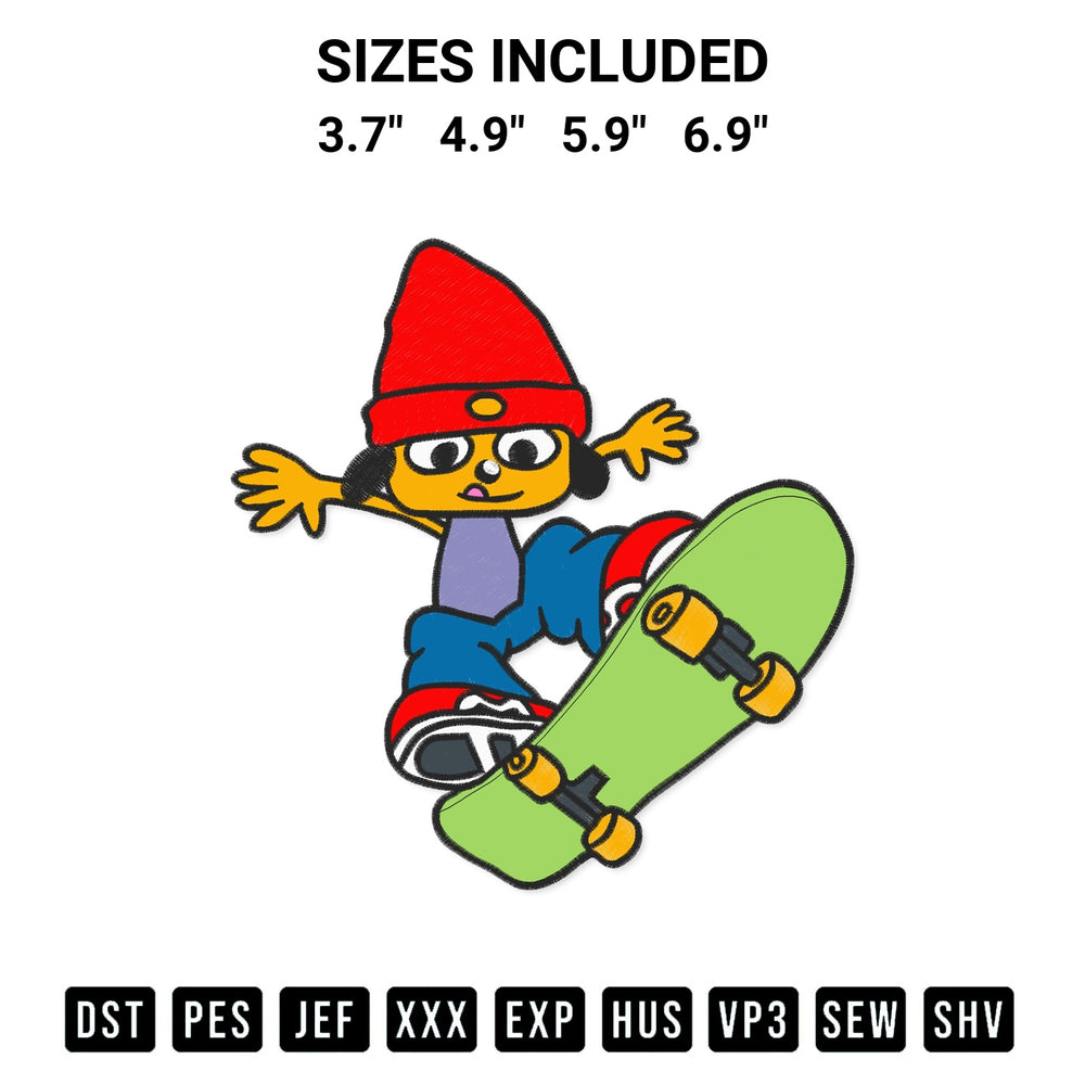 Looking for the perfect pattern? Download the Parappa The Rapper Embroidery Design embroidery design today at Designspacks.com. Crisp, clean stitching guaranteed. Available sizes: 3.7", 4.9", 5.9", 6.9".
