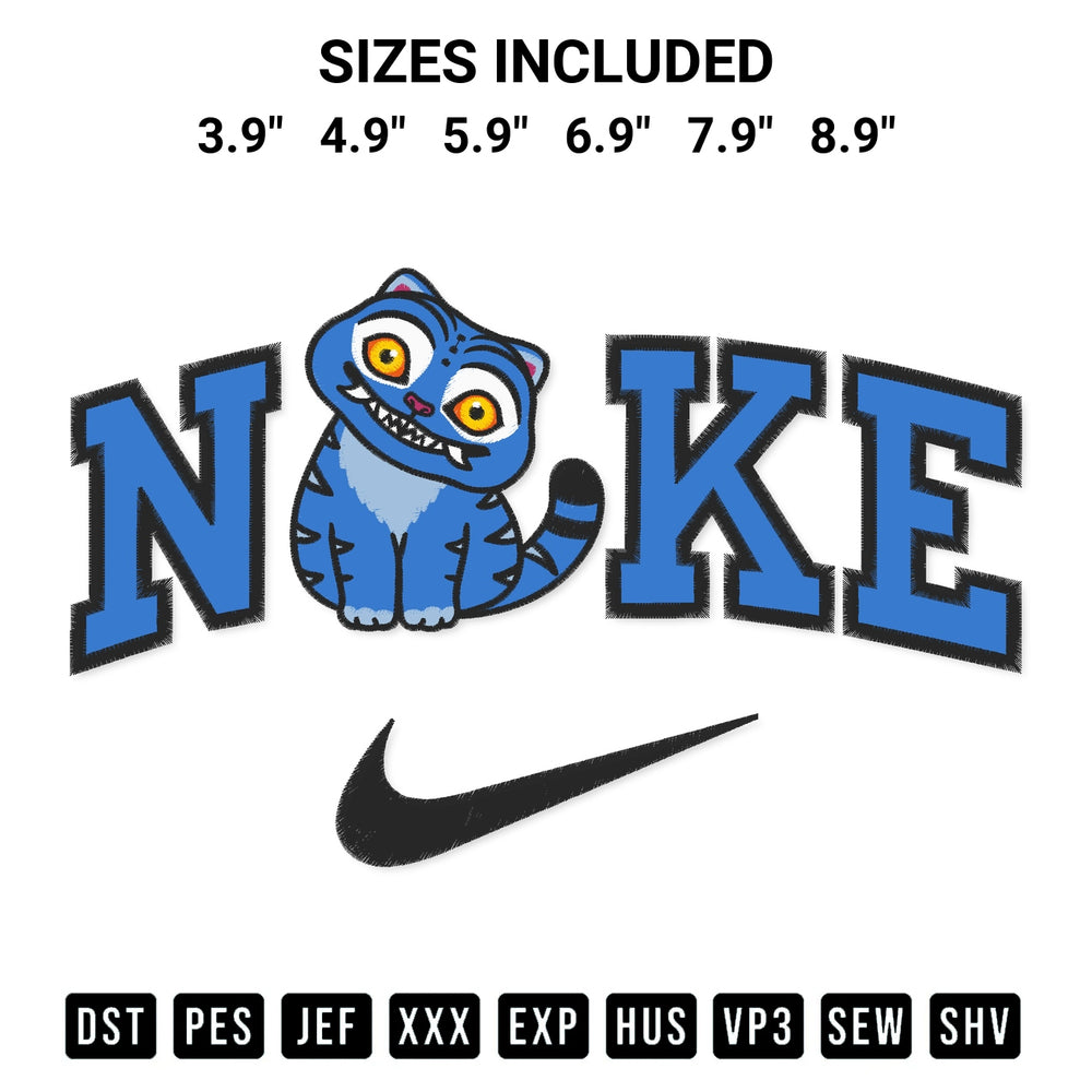 Add a unique touch to your apparel with the Derpy Tiger X Nike Embroidery Design embroidery file. Premium instant download available now on Designspacks.com. Available sizes: 3.9", 4.9", 5.9", 6.9", 7.9", 8.9".