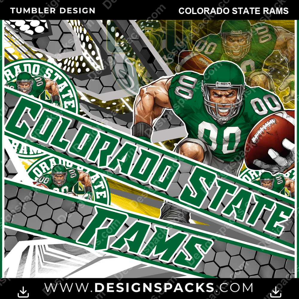 College Sport Fathead Colorado State Rams NCAA College Sport Tumbler Digital Wrap Design Download