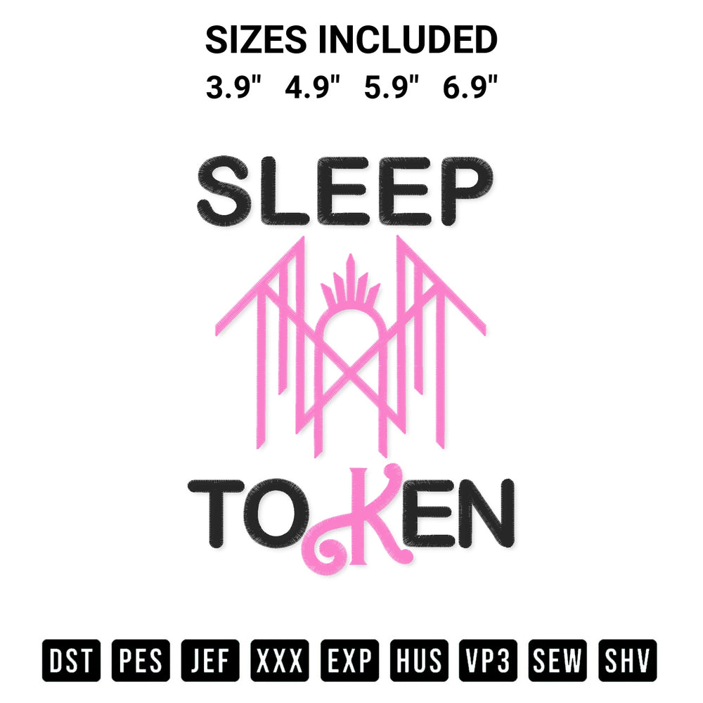 Stitch like a pro with the Sleep Token Barbie Embroidery Design embroidery pattern from Designspacks.com. High-quality digital machine embroidery file. Available sizes: 3.9", 4.9", 5.9", 6.9".