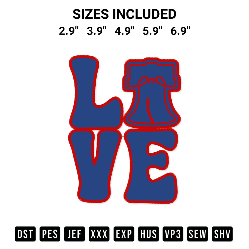 Elevate your next project with our Philly Love Liberty Bell Embroidery Design embroidery file. Shop high-quality digital patterns instantly at Designspacks.com. Available sizes: 2.9", 3.9", 4.9", 5.9", 6.9".