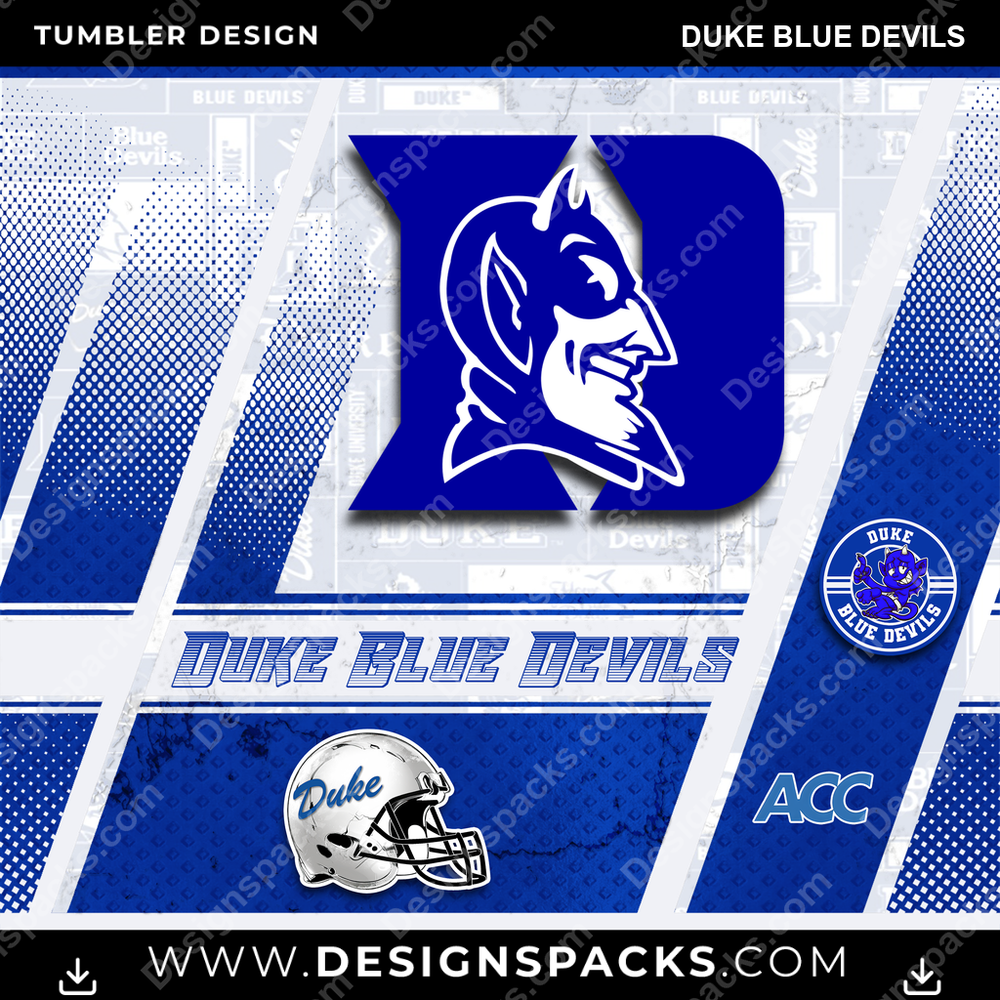 College Sport Sports Duke Blue Devils NCAA College Sport Tumbler Digital Wrap Design Download