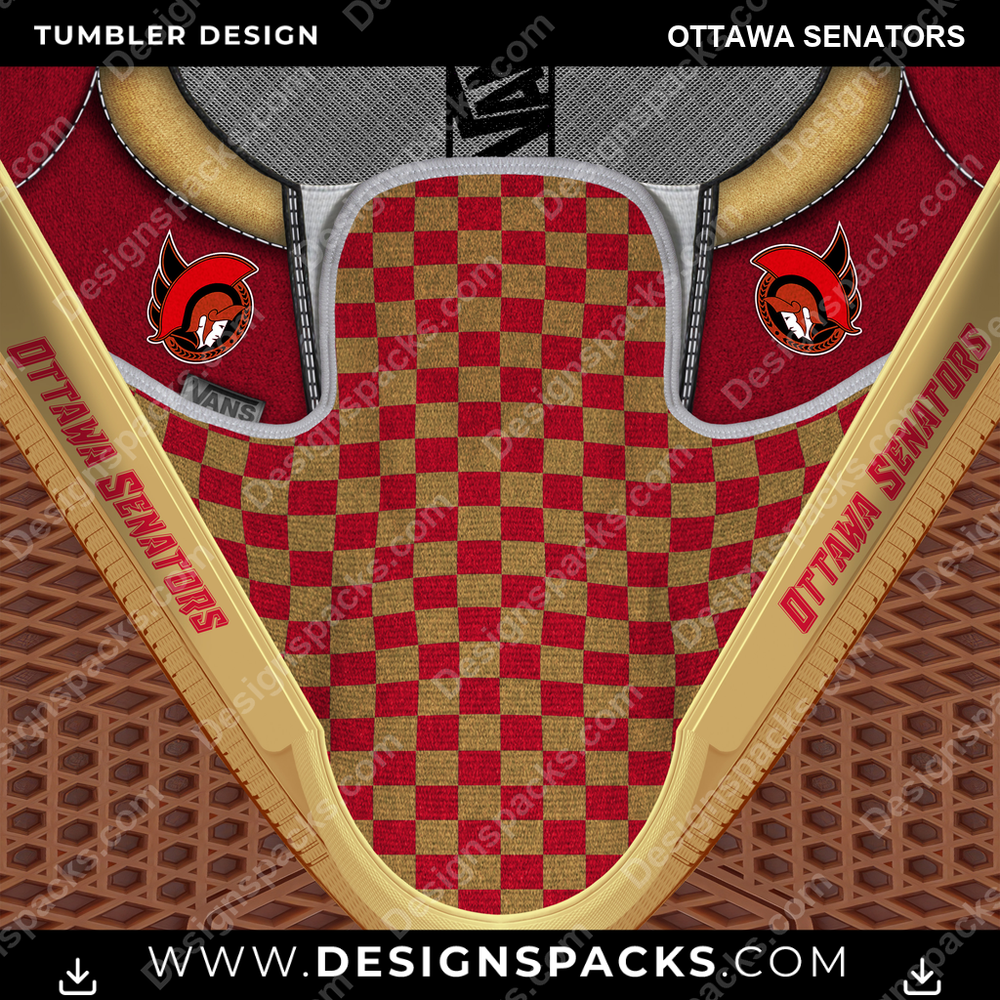 Ice Hockey Vans Classic Ottawa Senators Tumbler Digital Wrap Design