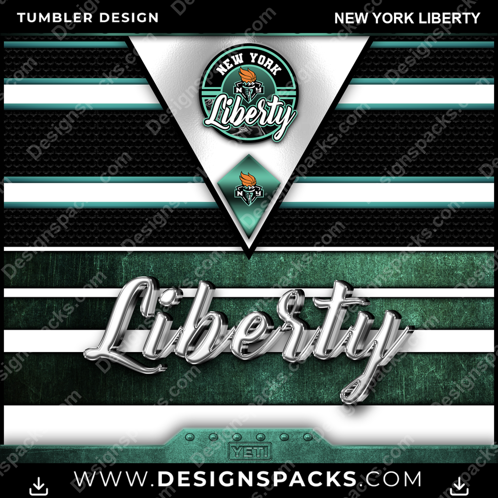 Basketball YETI New York Liberty Tumbler Digital Wrap Design