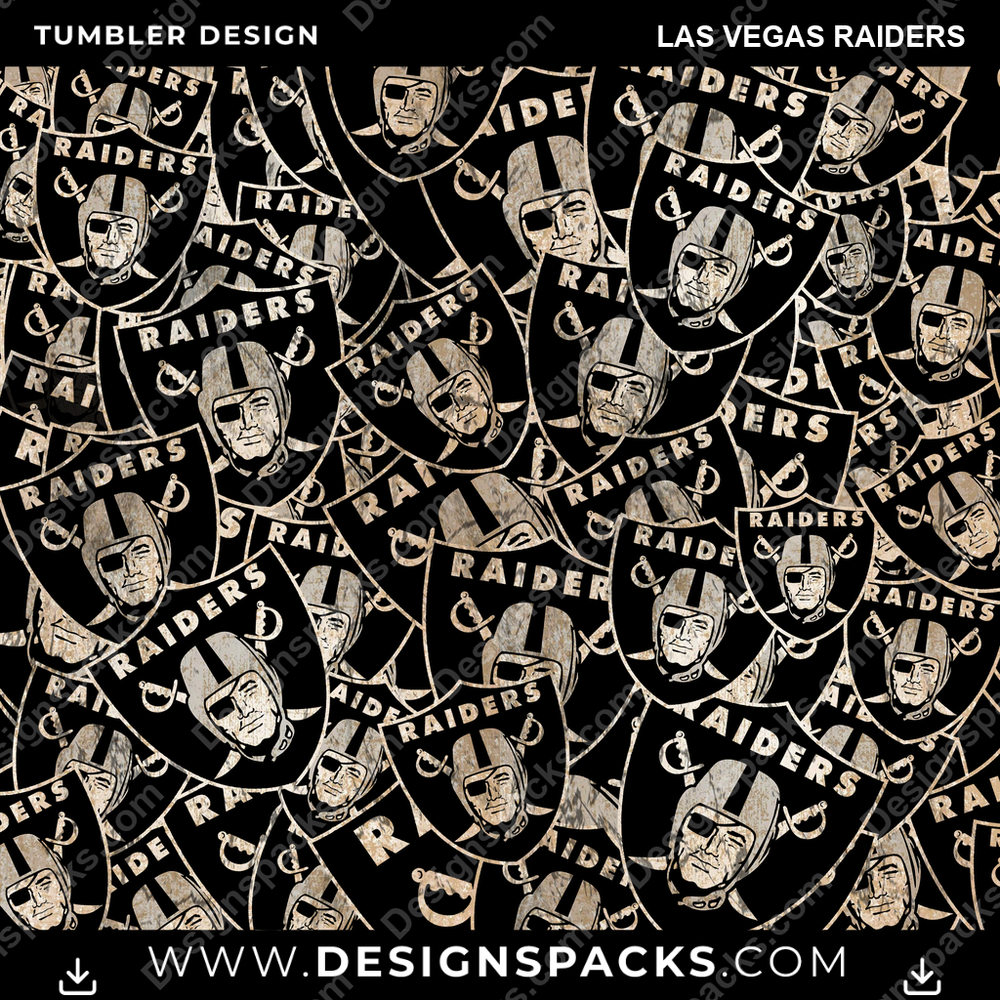 Football Logo BG Las Vegas Raiders Tumbler Digital Wrap Design