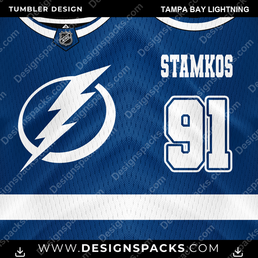 Hockey Jersey Tampa Bay Lightning Tumbler Digital Wrap Design