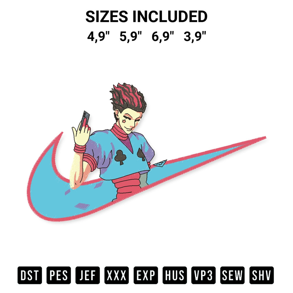 Discover the perfect addition to your crafting collection: Hisoka Anime Logo Embroidery Design embroidery file. Instantly available at Designspacks.com. Available sizes: 4,9", 5,9", 6,9", 3,9".