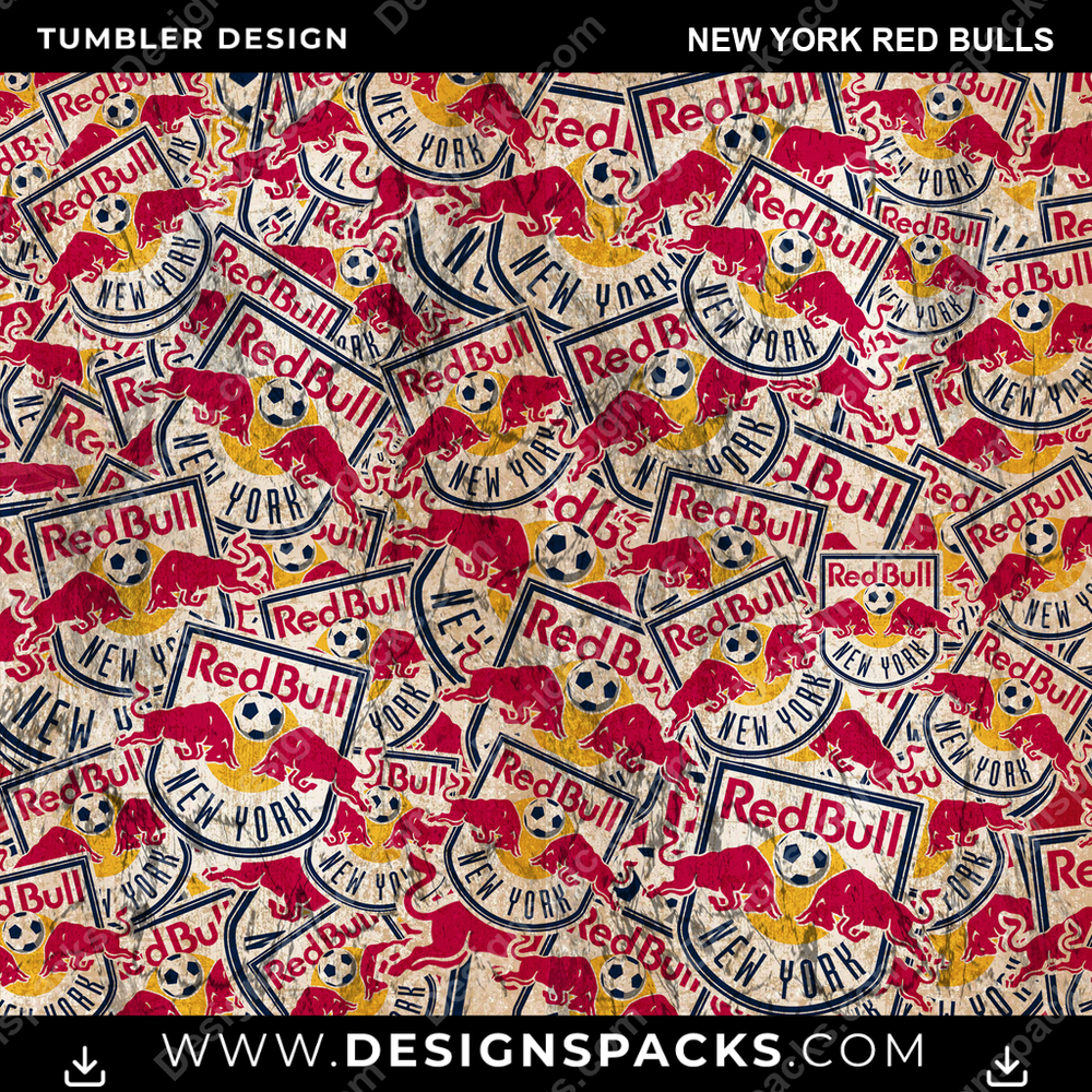 Soccer Logo BG New York Red Bulls MLS Soccer Tumbler Digital Wrap Design Download