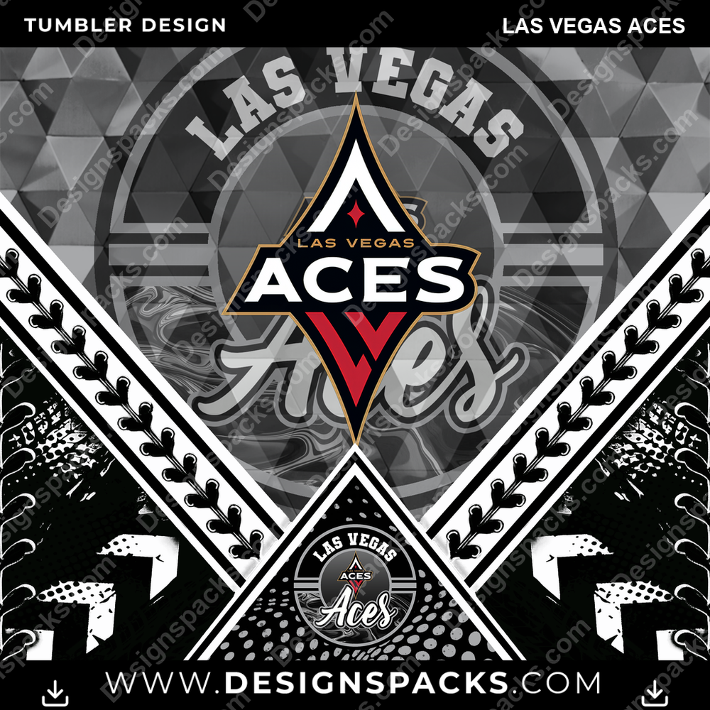 Basketball Diamond Las Vegas Aces Tumbler Digital Wrap Design