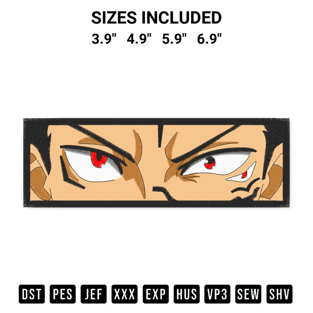 Elevate your next project with our Sukuna Eyes Embroidery Design embroidery file. Shop high-quality digital patterns instantly at Designspacks.com. Available sizes: 3.9", 4.9", 5.9", 6.9".