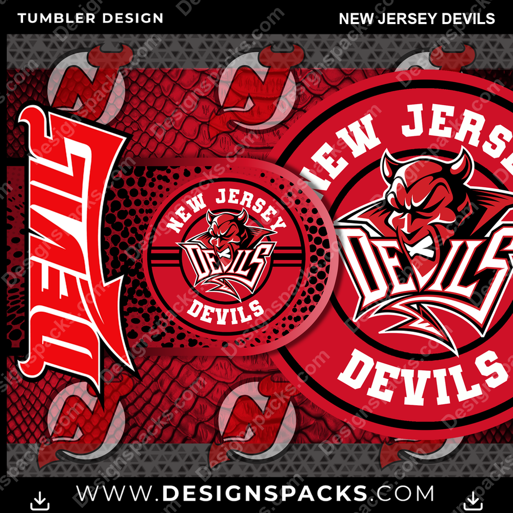 Hockey Hyper New Jersey Devils Tumbler Digital Wrap Design