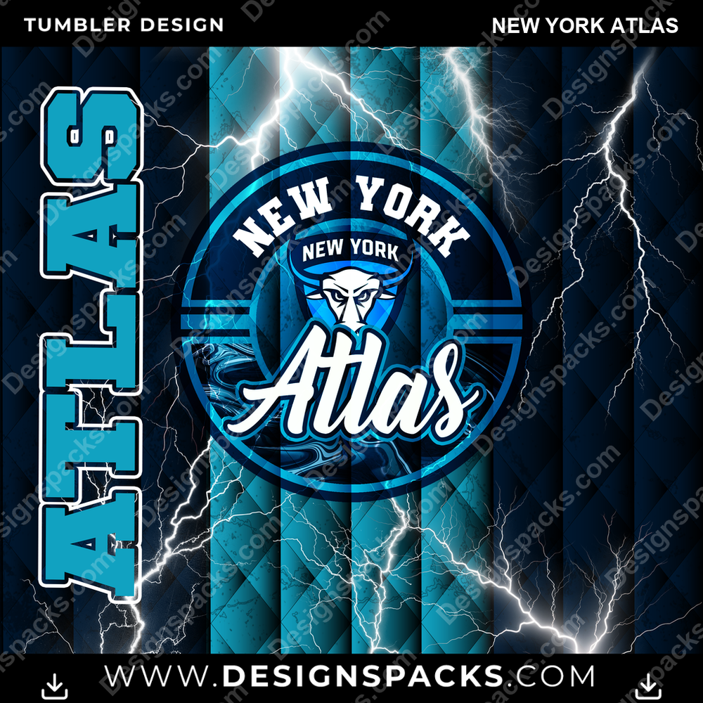 Lacrosse Diamond New York Atlas Tumbler Digital Wrap Design