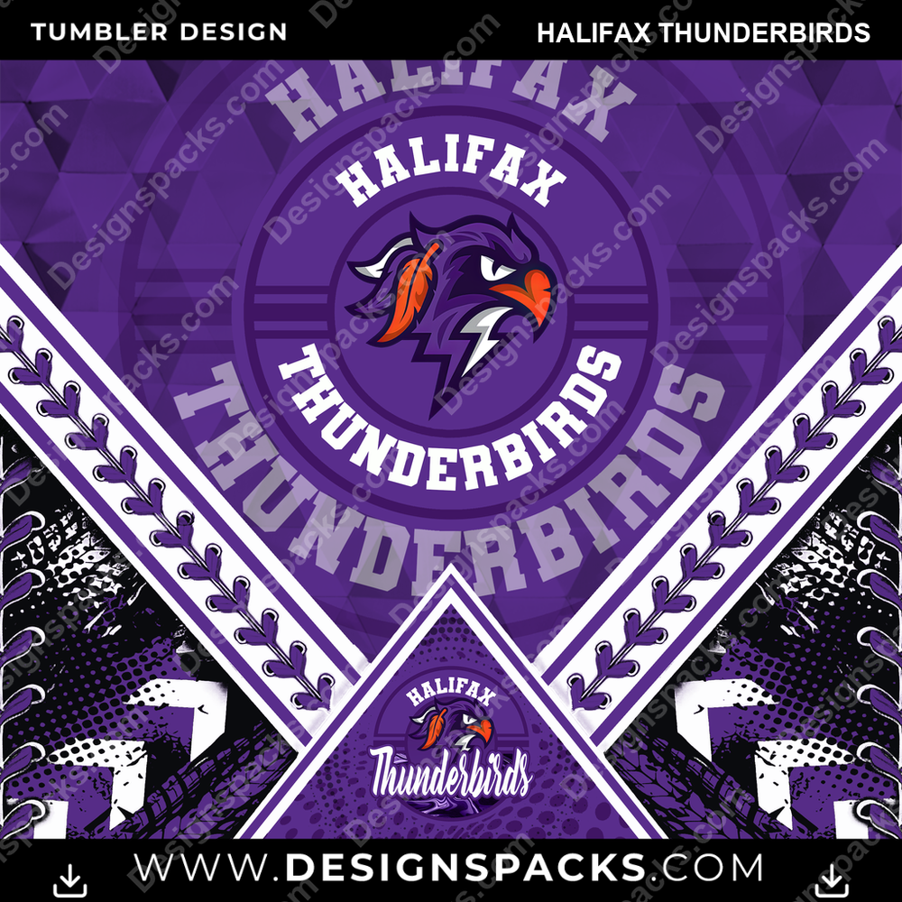 Lacrosse Diamond Halifax Thunderbirds Tumbler Digital Wrap Design