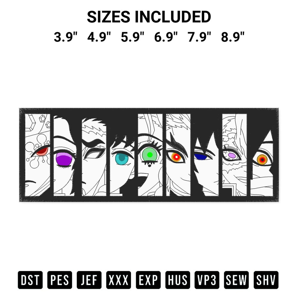 Stitch like a pro with the Demon Slayer Hashira Embroidery Design embroidery pattern from Designspacks.com. High-quality digital machine embroidery file. Available sizes: 3.9", 4.9", 5.9", 6.9", 7.9", 8.9".