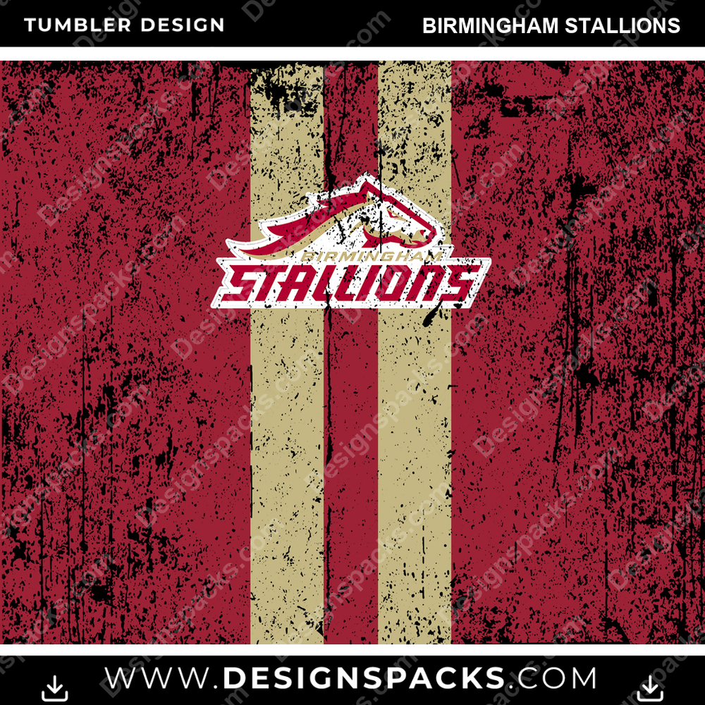 Canada Football Grunge Birmingham Stallions CFL Canada Tumbler Digital Wrap Design Download