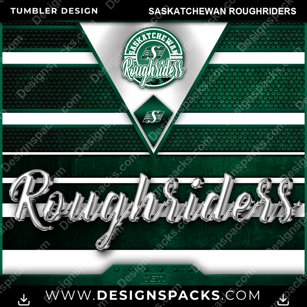 Canada Football YETI Saskatchewan Roughriders CFL Canada Tumbler Digital Wrap Design Download