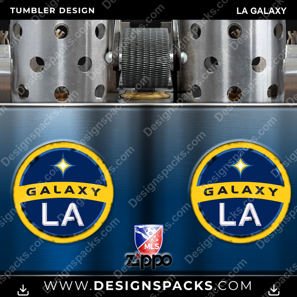 US Soccer Zippo Lighter LA Galaxy Tumbler Digital Wrap Design