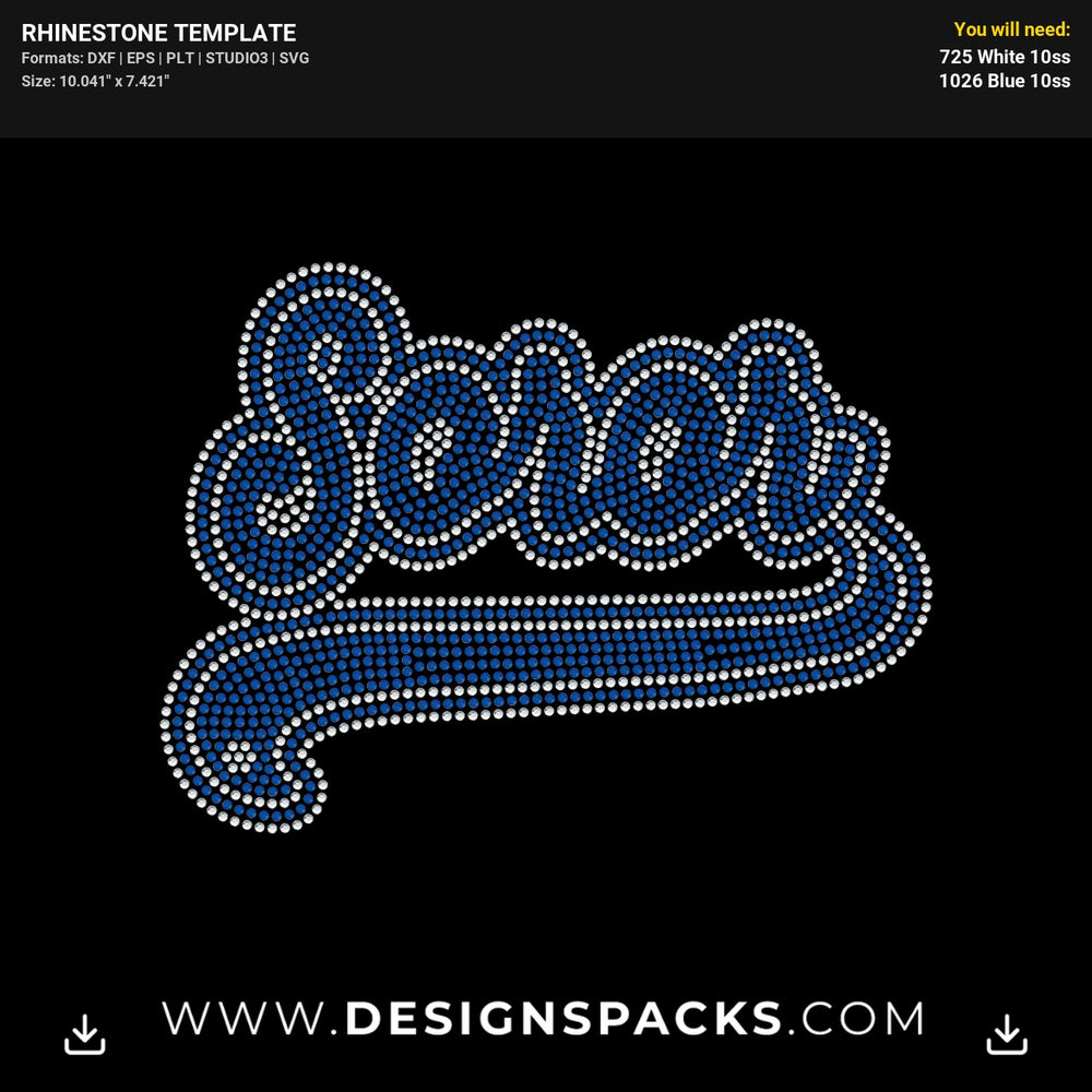 Soror Rhinestone Digital Template
