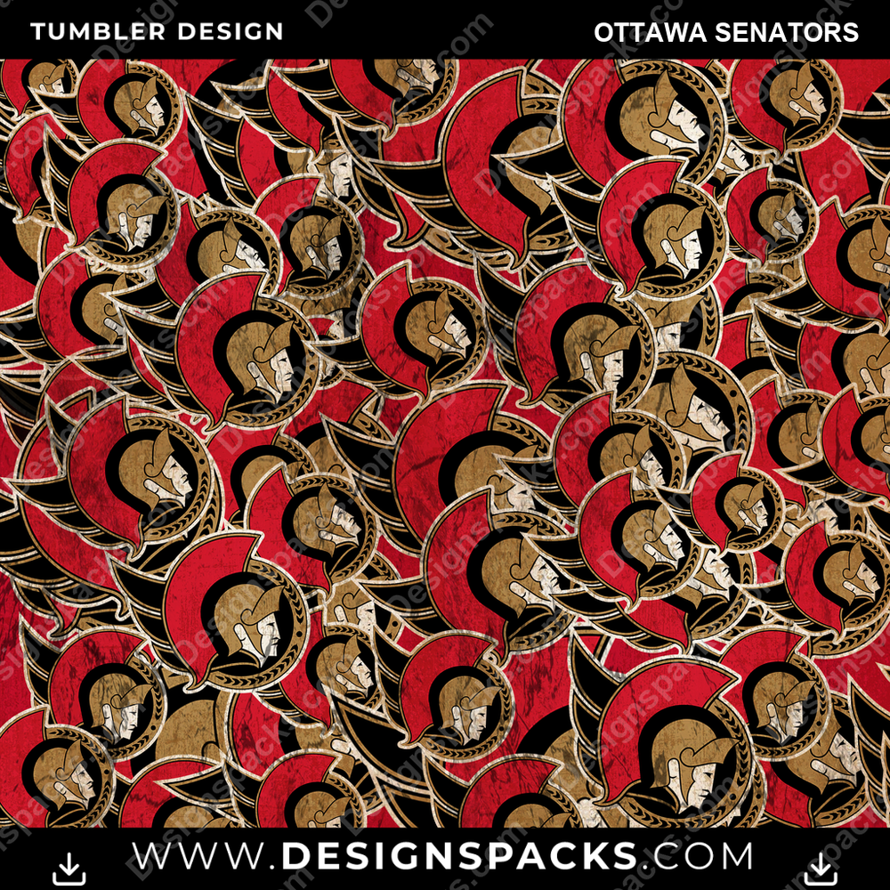 Hockey Logo BG Ottawa Senators Tumbler Digital Wrap Design