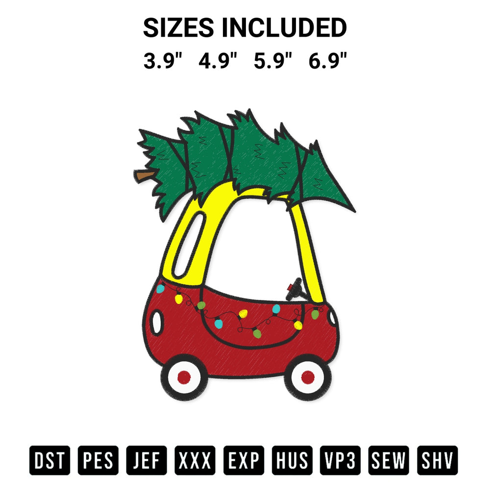 Download the Christmas Tree Car Lights Embroidery Design machine embroidery design exclusively at Designspacks.com. Premium digitized pattern for apparel and DIY crafts. Available sizes: 3.9", 4.9", 5.9", 6.9".