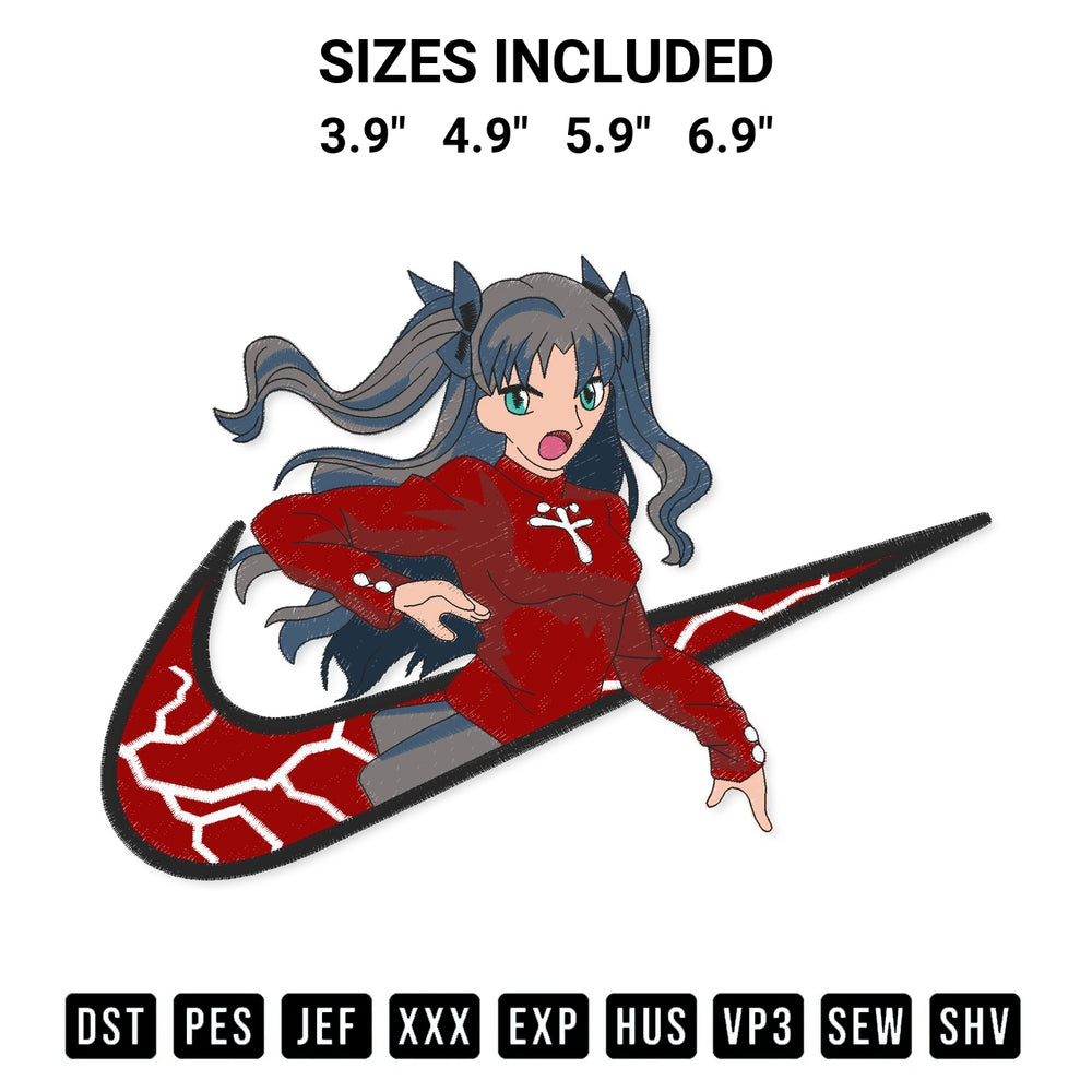 Download the Tohsaka Rin Embroidery Design machine embroidery design exclusively at Designspacks.com. Premium digitized pattern for apparel and DIY crafts. Available sizes: 3.9", 4.9", 5.9", 6.9".