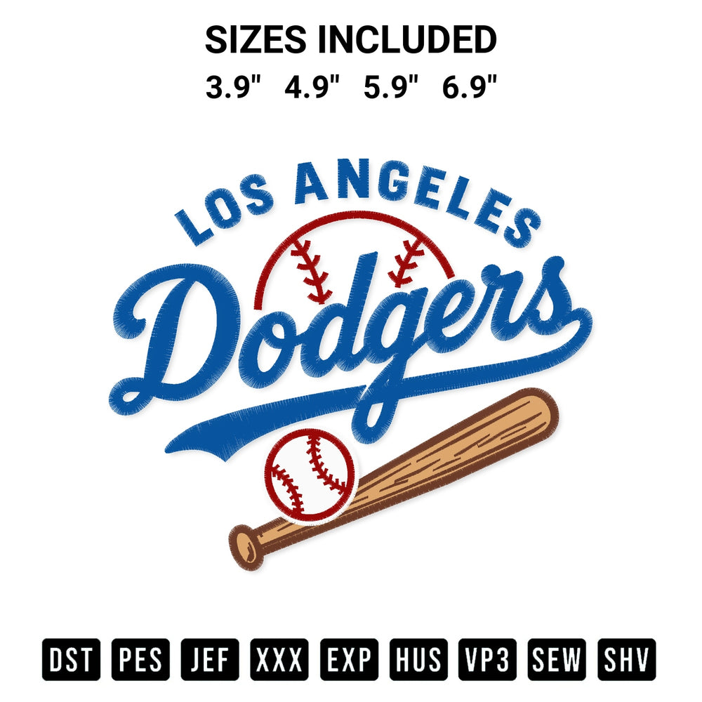 Discover the perfect addition to your crafting collection: La Dodgers Vintage Baseball Embroidery Design embroidery file. Instantly available at Designspacks.com. Available sizes: 3.9", 4.9", 5.9", 6.9".