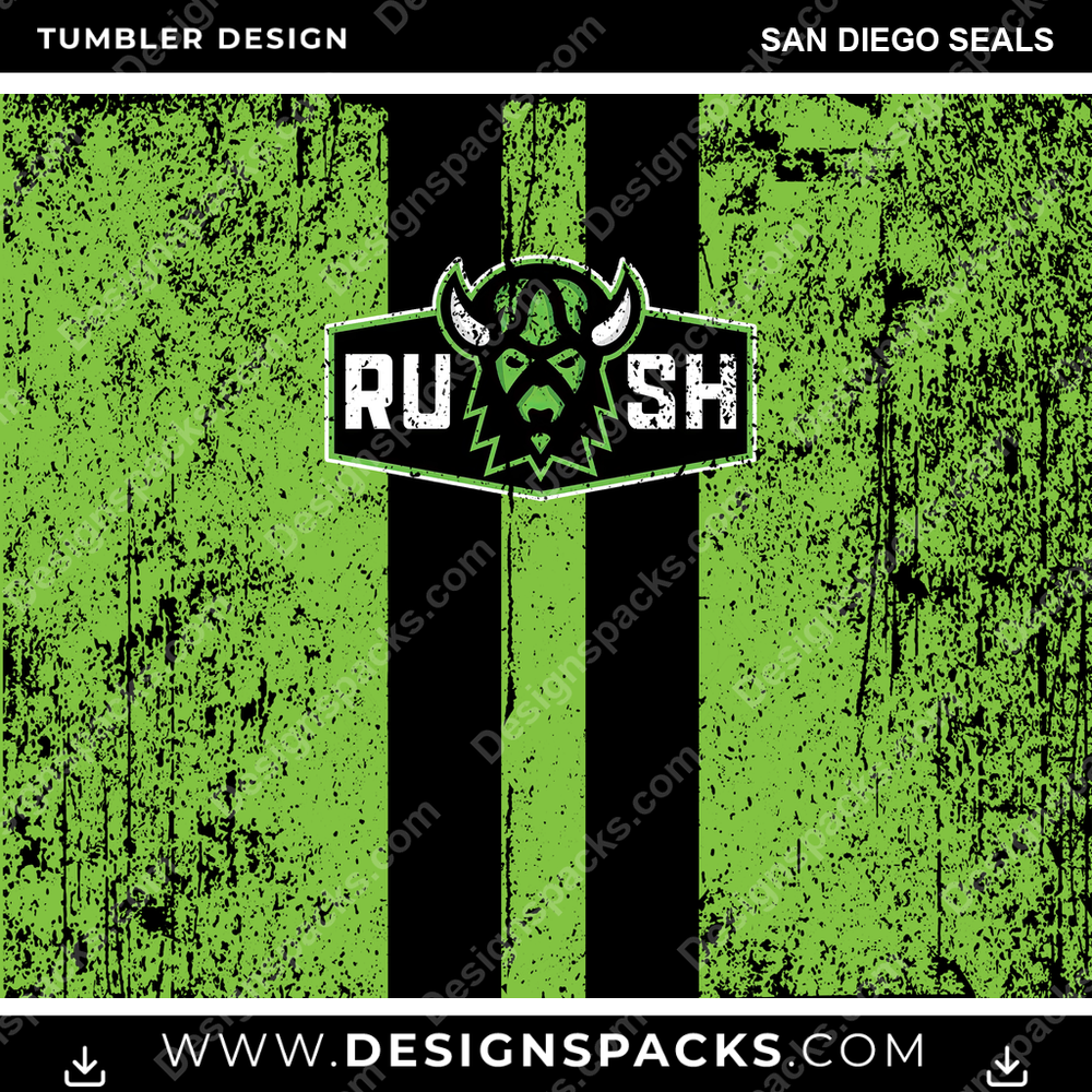 Lacrosse Grunge Style San Diego Seals PLL Lacrosse Tumbler Digital Wrap Design Download
